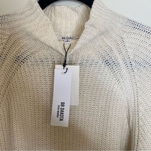 STEVE Madden Jack By BB Dakota Taupe Mock Neck Sweater Dress - Picture 7 of 11